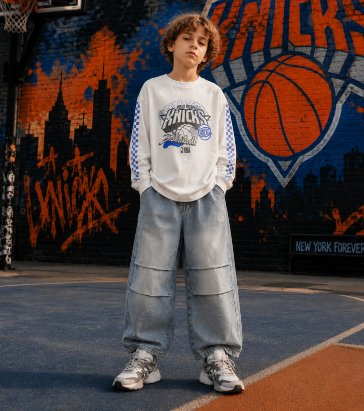 NBAKids NEW YORK KNICKS GRAPHIC LONG SLEEVE