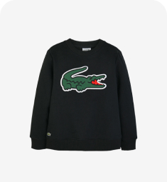 LACOSTE 키즈 FLC 빅로고 패치 맨투맨
